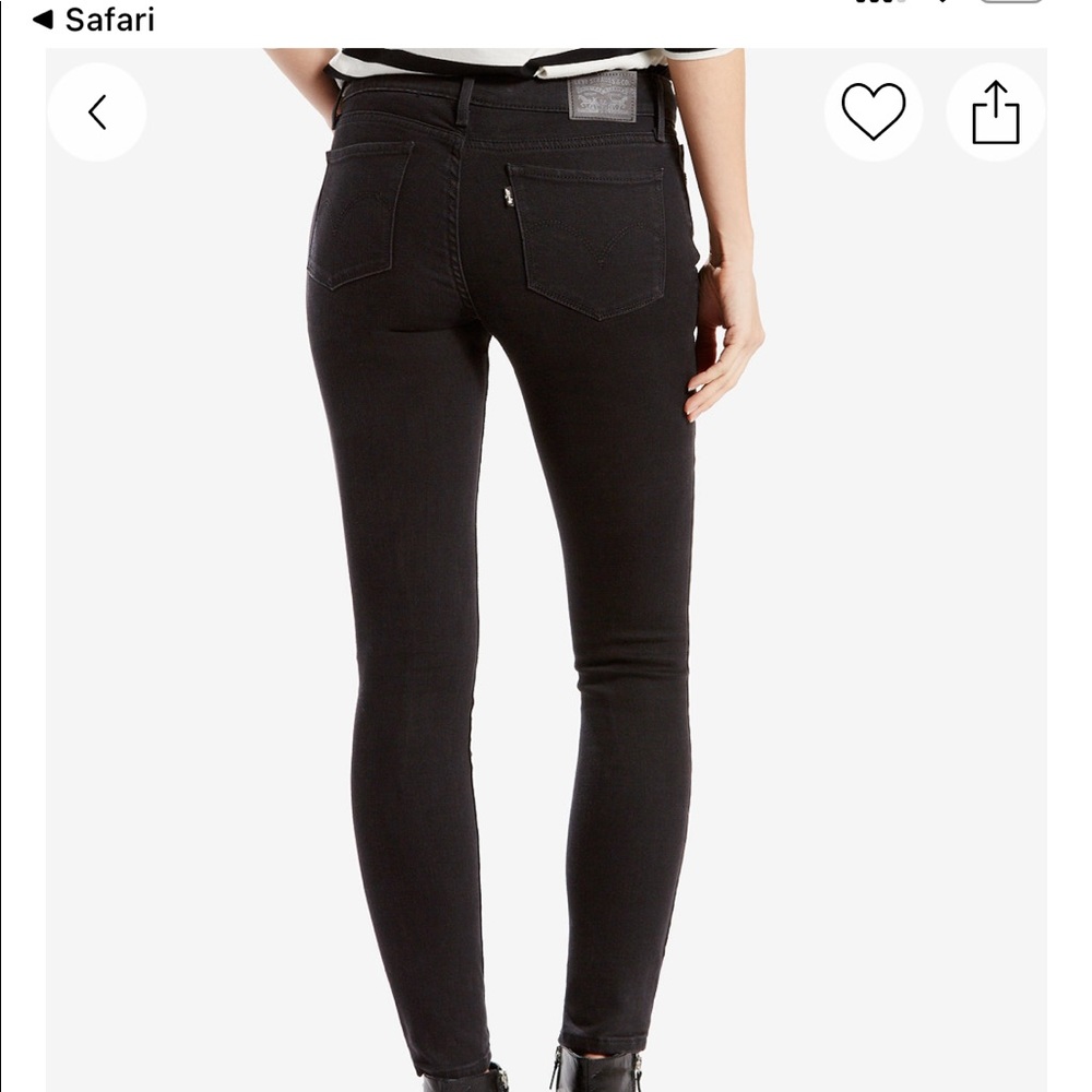 Levi jeans - black 711 skinny